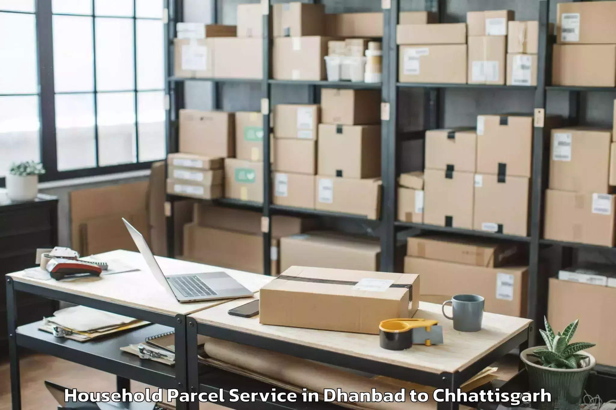 Leading Dhanbad to Khairagarh Household Parcel Provider